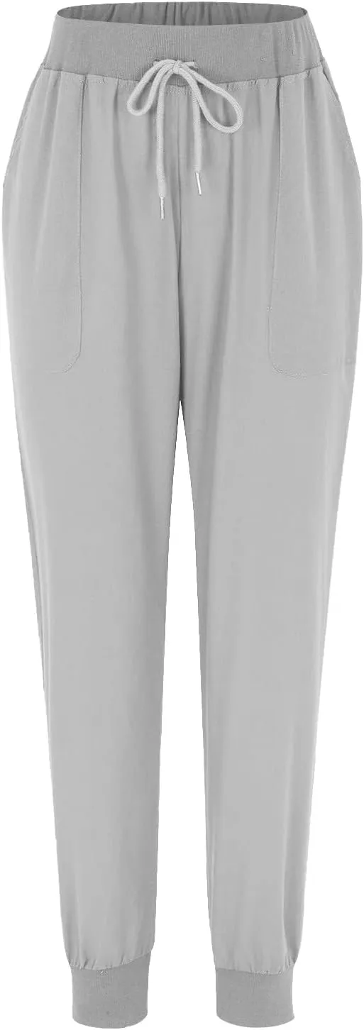 Wide Leg Summer Pants Women 2024 Petite High Waist Pants Pull On Cropped Tapered Linen Drawstring Trouser Pocketed