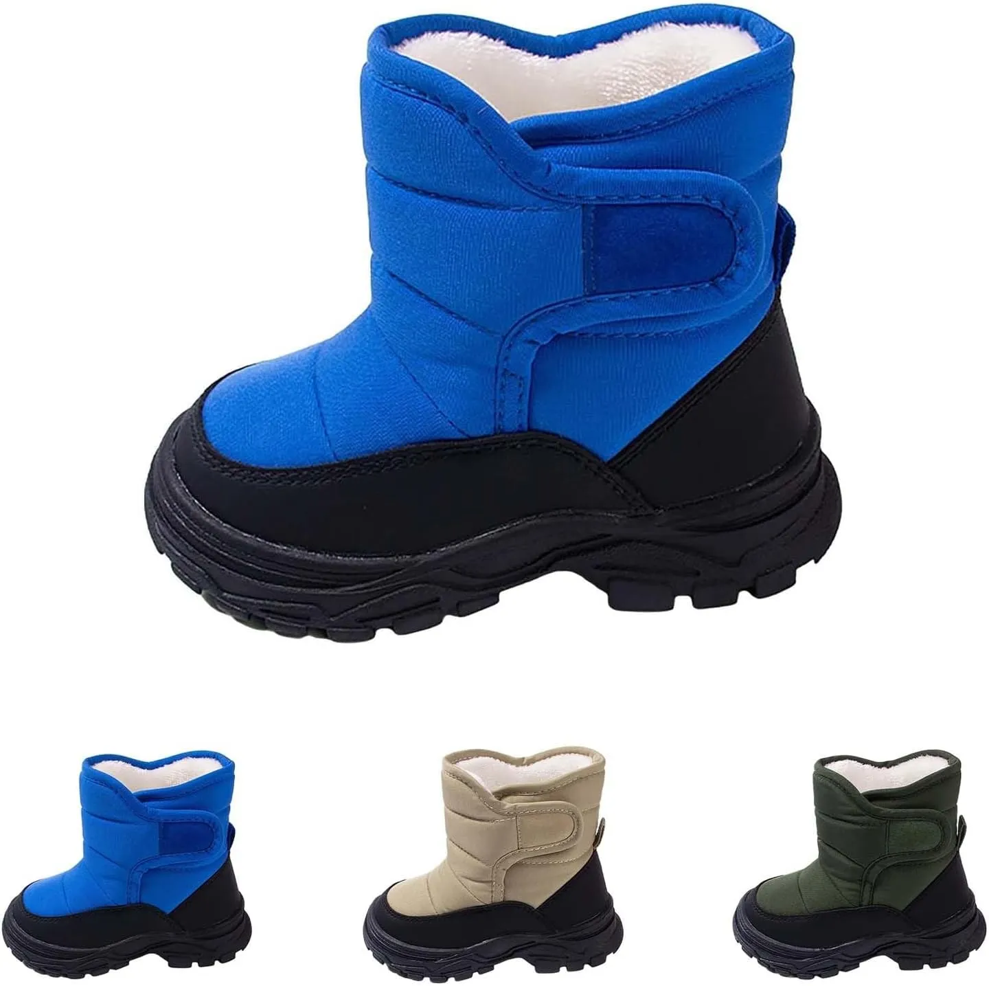 Winter Ankle Boots for Kids Boys Anti Slip Fleece Warm Comfort Lined Casual Outdoor Sports Shoes Thick Snow Boots