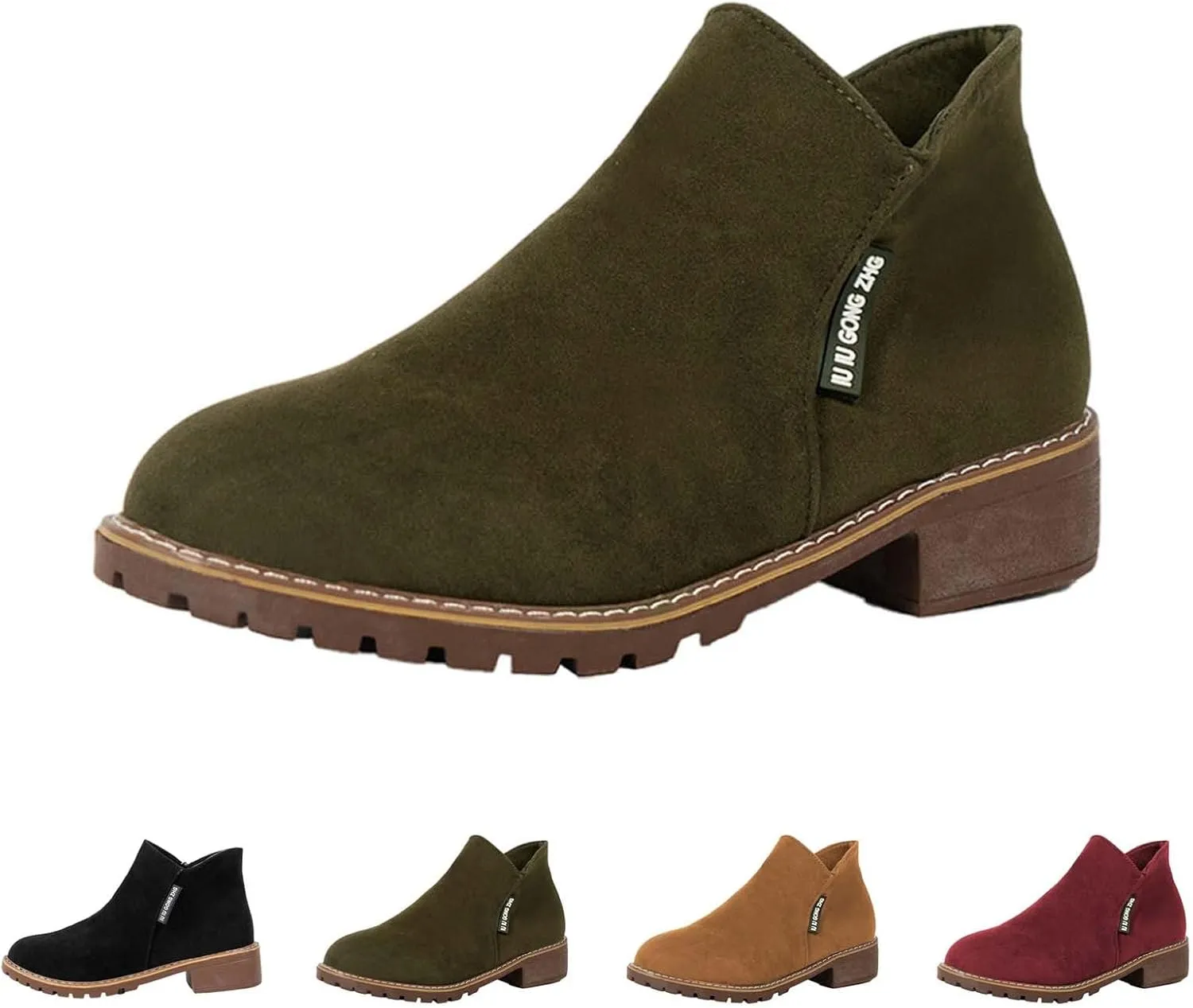 Women Ankle Boots Black Boots Half Boots for Women Womens Plus Size Boots Women'S Leather Ankle Boots Low Heels Zipper Winter Booties White Ankle Boots for Wide Feet