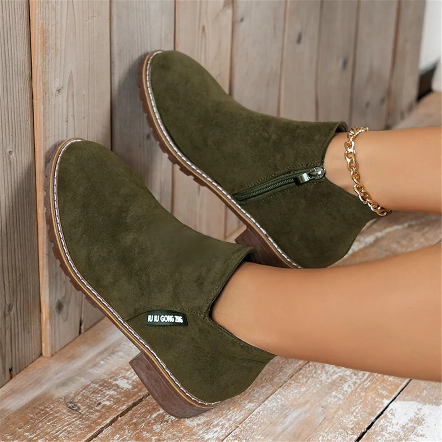 Women Ankle Boots Black Boots Half Boots for Women Womens Plus Size Boots Women'S Leather Ankle Boots Low Heels Zipper Winter Booties White Ankle Boots for Wide Feet
