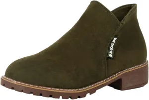 Women Ankle Boots Black Boots Half Boots for Women Womens Plus Size Boots Women'S Leather Ankle Boots Low Heels Zipper Winter Booties White Ankle Boots for Wide Feet