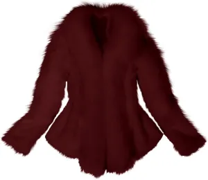 Women Faux Fur Pelt Coat Elegant Thick Warm Fashion Outerwear Fake Fur Jacket Fuzzy Fluffy Plain Coats
