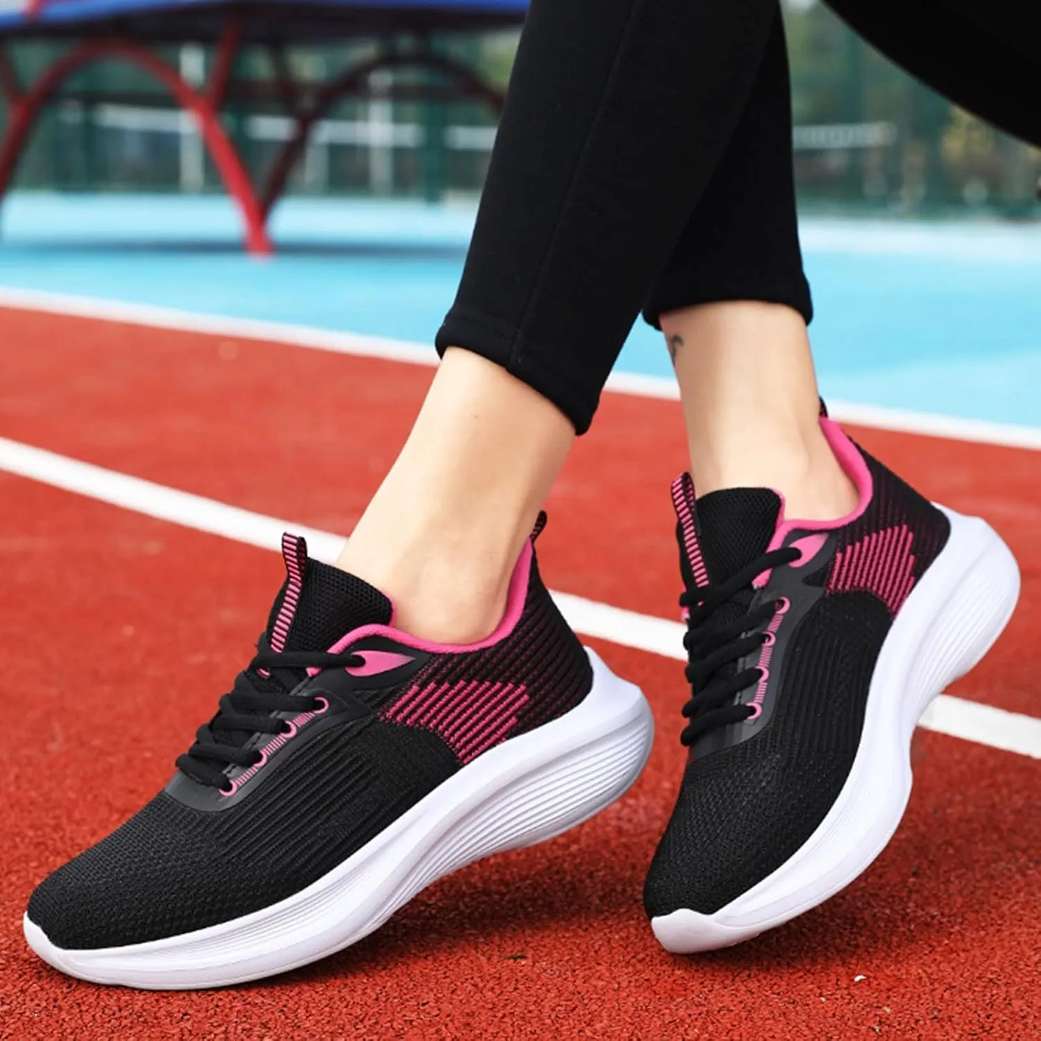 Women Sneakers Black and White Zapatos OrtopDicos De Trabajo para Mujeres Casual Shoes for Women with Arch Support Wedges Sneakers for Women Womens Size 6 Wide Walking Sneakers