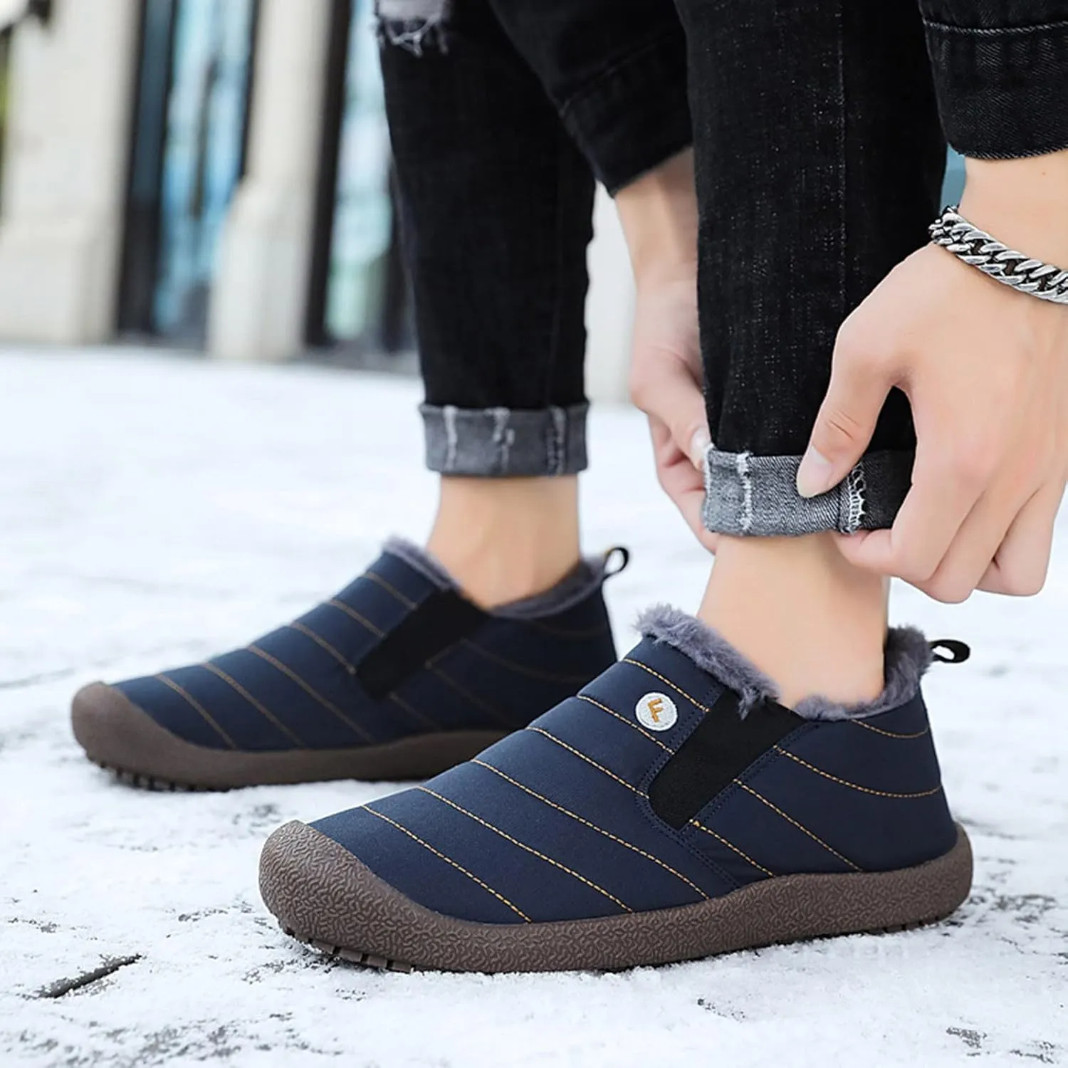 Women Snow Boots Waterproof Wide Cute Womens Platform Snow Boots Womens Winter Boots Size 9 Wide Boots for Snow Woman Botas De Invierno Para Mujer Negras