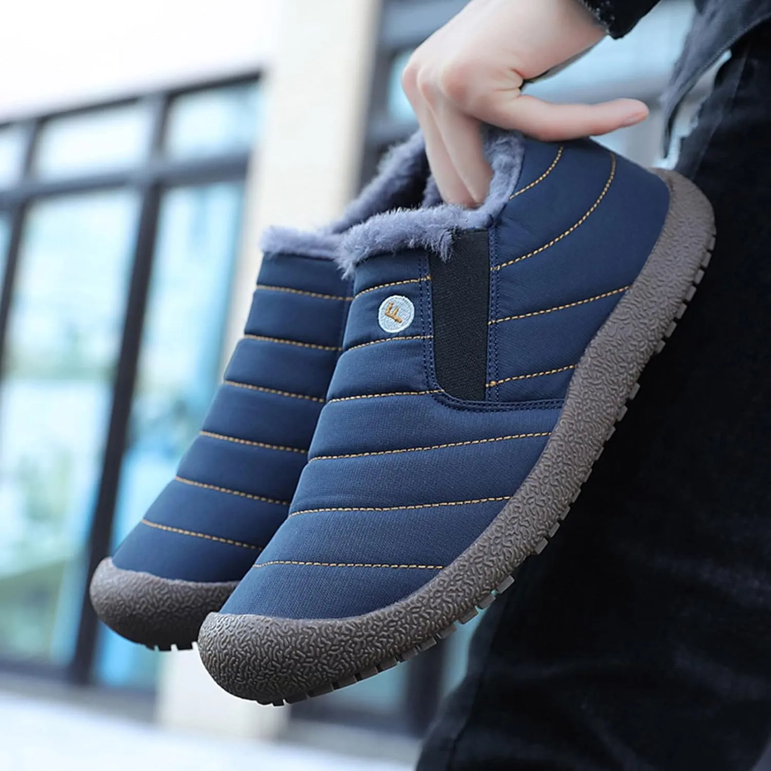 Women Snow Boots Waterproof Wide Cute Womens Platform Snow Boots Womens Winter Boots Size 9 Wide Boots for Snow Woman Botas De Invierno Para Mujer Negras