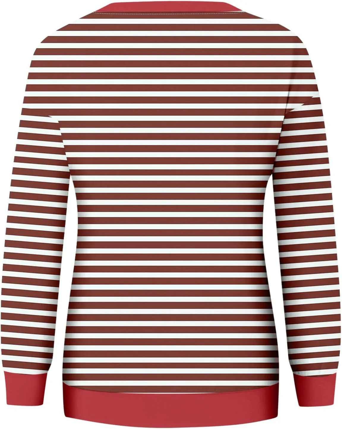 Women Striped Crewneck Sweatshirts Trendy 2024 Pullover Tops Long Sleeve Preppy Shirts Fall Fashion Clothing