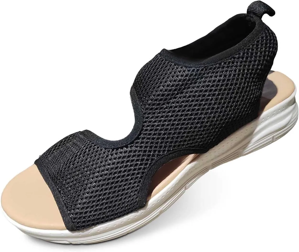 Womens 2025 Mesh Wedges Sandals Orthopedic Wedge Sandals Open Toe Wedge Platform Buckle Ankle Strap Casual Beach Shoes