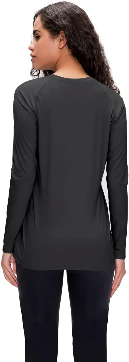 Women's 3 Pack Long Sleeve Workout Running Shirts, UPF 50  Sun Protection Shirts, Athletic Exercise Gym Yoga T-Shirts Tops