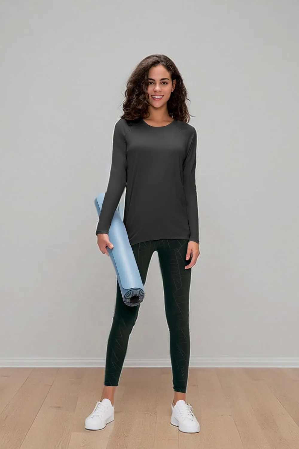 Women's 3 Pack Long Sleeve Workout Running Shirts, UPF 50  Sun Protection Shirts, Athletic Exercise Gym Yoga T-Shirts Tops