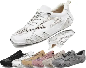 Women's Airy Mesh Hiking Shoes Trail Runners with Non-Slip Grip, Breathable Summer Sneakers for Outdoor Adventures & Casual Walking