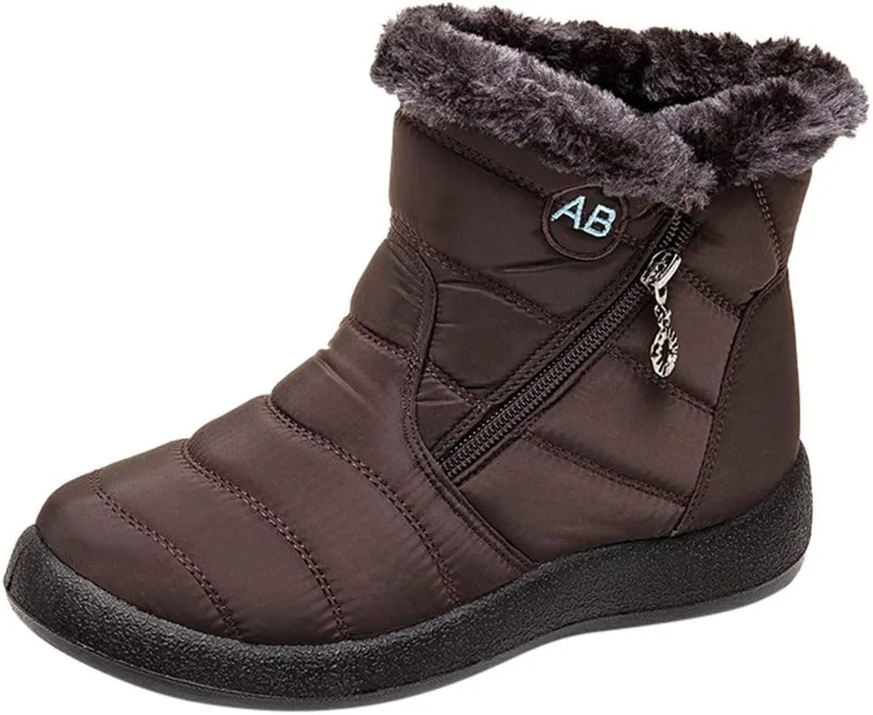 Women's Ankle Snow Boots Women Snow Boot Women's Wide Calf Comfortable Winter Knee High Riding Boots Zapatos De Mujer Para La Nieve Bajitos Winter Boot for Women Working