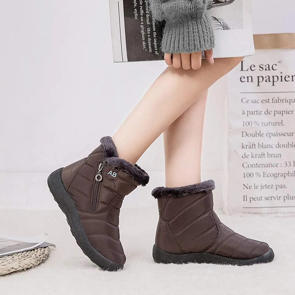 Women's Ankle Snow Boots Women Snow Boot Women's Wide Calf Comfortable Winter Knee High Riding Boots Zapatos De Mujer Para La Nieve Bajitos Winter Boot for Women Working