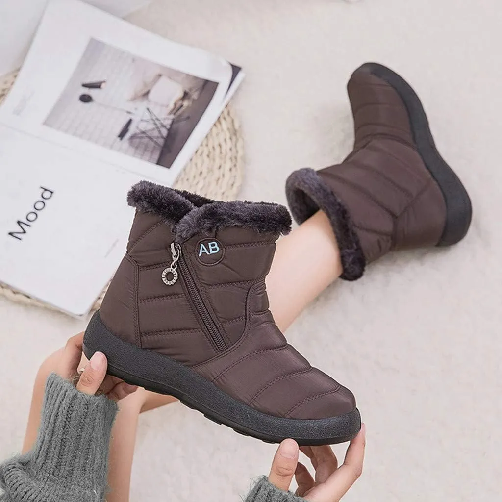 Women's Ankle Snow Boots Women Snow Boot Women's Wide Calf Comfortable Winter Knee High Riding Boots Zapatos De Mujer Para La Nieve Bajitos Winter Boot for Women Working