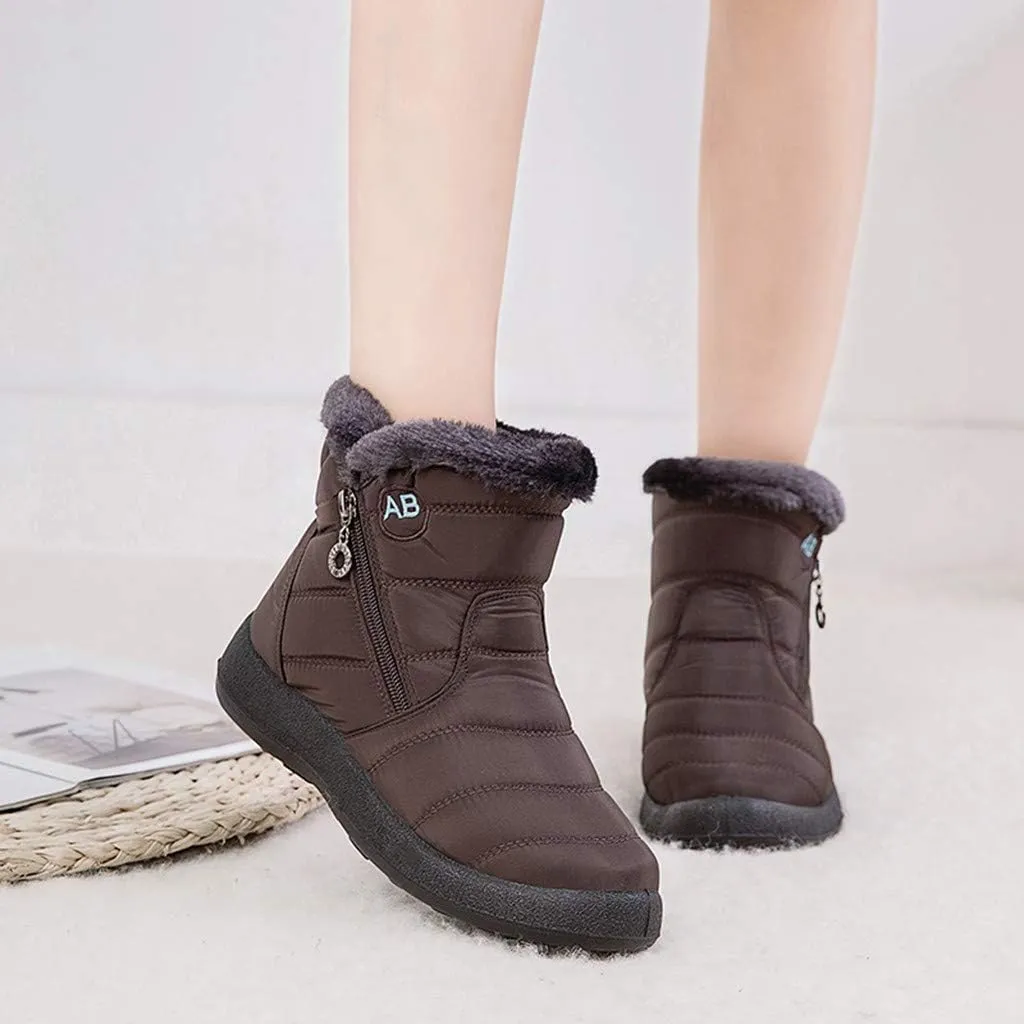 Women's Ankle Snow Boots Women Snow Boot Women's Wide Calf Comfortable Winter Knee High Riding Boots Zapatos De Mujer Para La Nieve Bajitos Winter Boot for Women Working