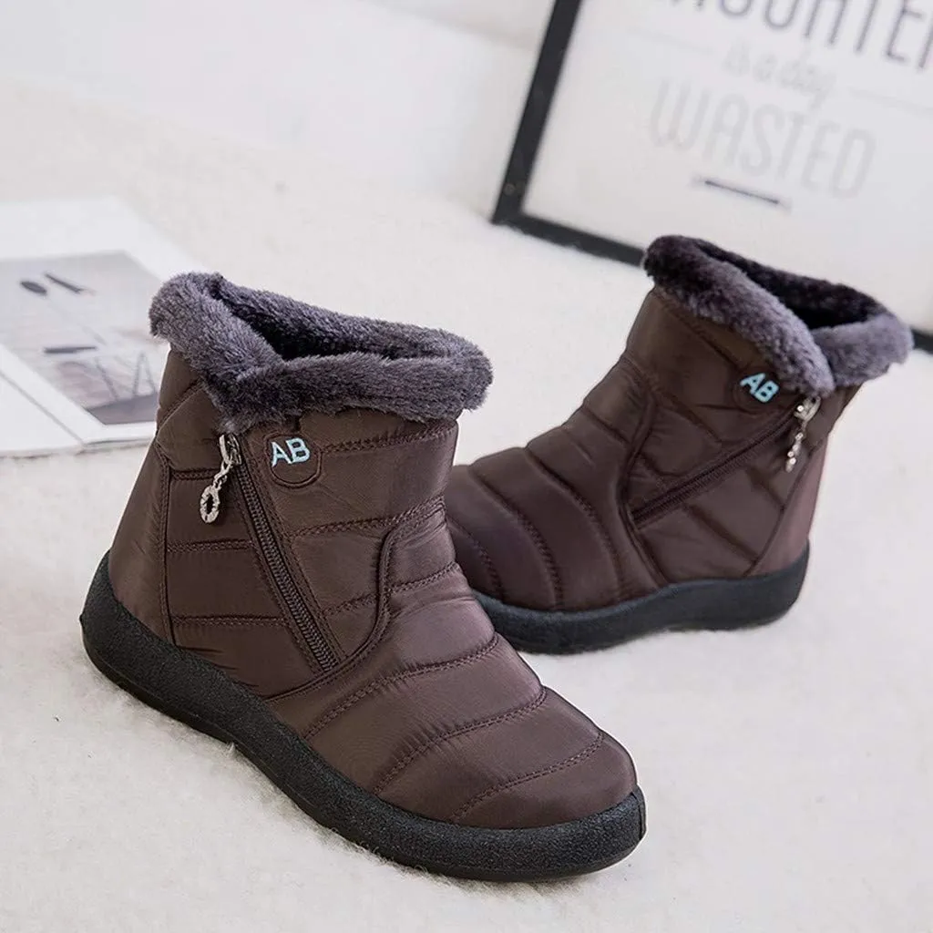 Women's Ankle Snow Boots Women Snow Boot Women's Wide Calf Comfortable Winter Knee High Riding Boots Zapatos De Mujer Para La Nieve Bajitos Winter Boot for Women Working