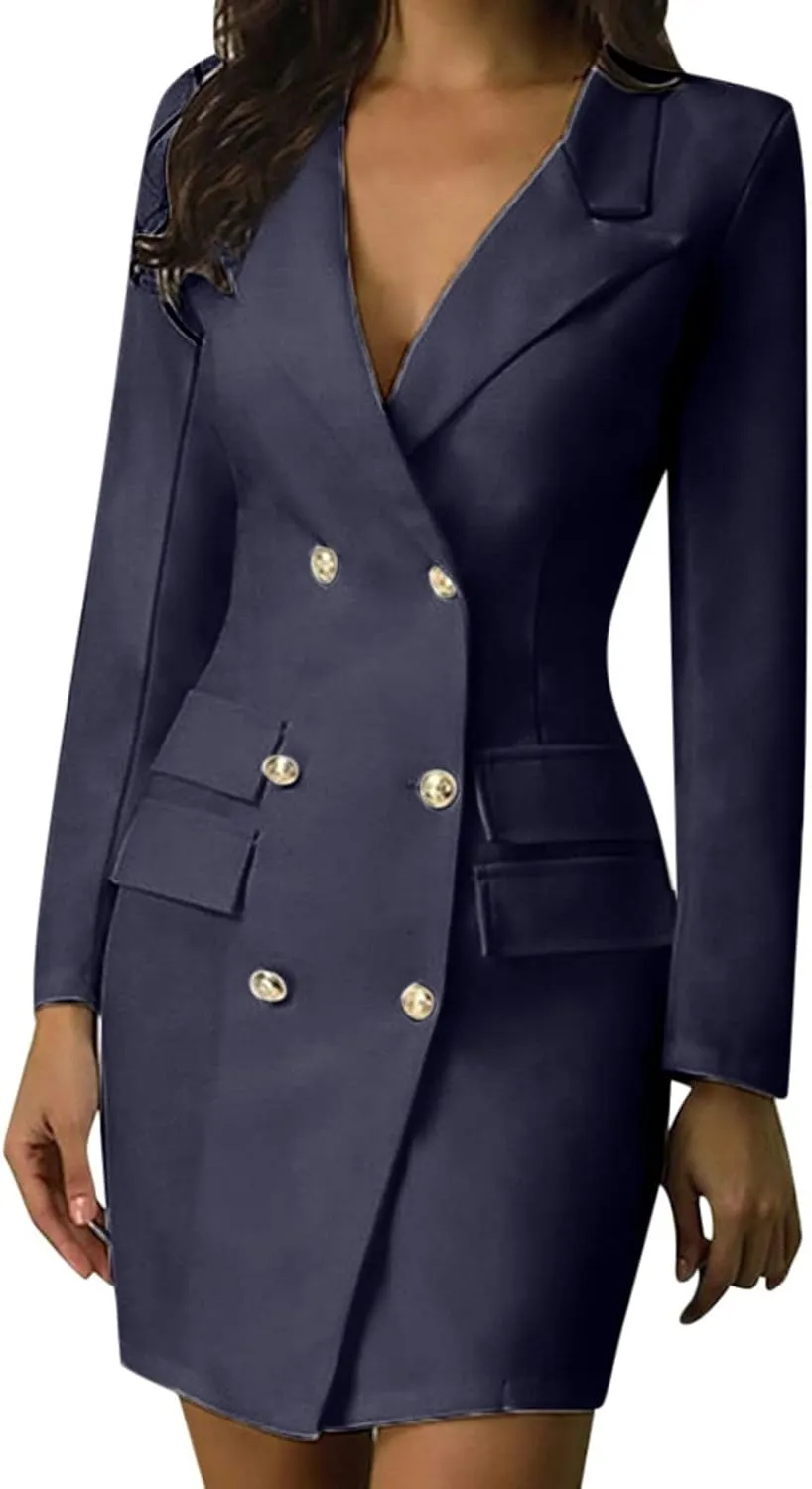 Womens Blazer Open Front Sexy Elegant Formal Suit Jackets Dress for Work Office Business Coat Foreign Jackets