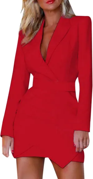 Womens Blazer Open Front Sexy Elegant Formal Suit Jackets Dress for Work Office Business Coat Foreign Jackets