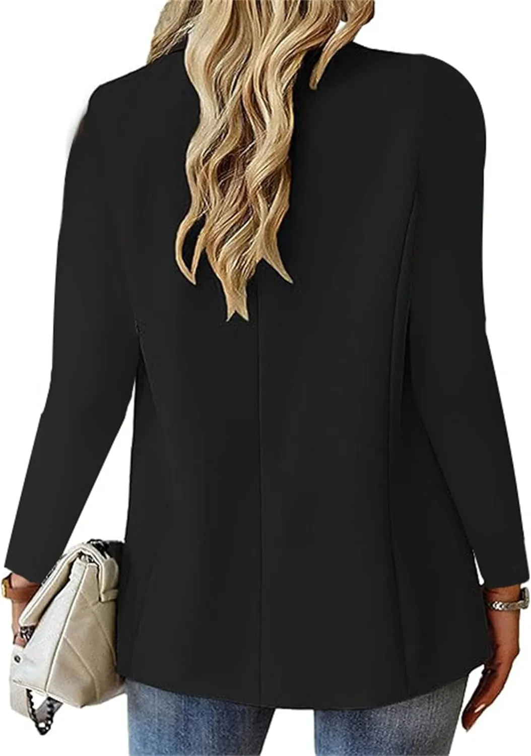 Womens Casual Blazers Open Front Long Sleeve Work Office Jackets Blazer Suit Jacket Button Lightweight Cardigans