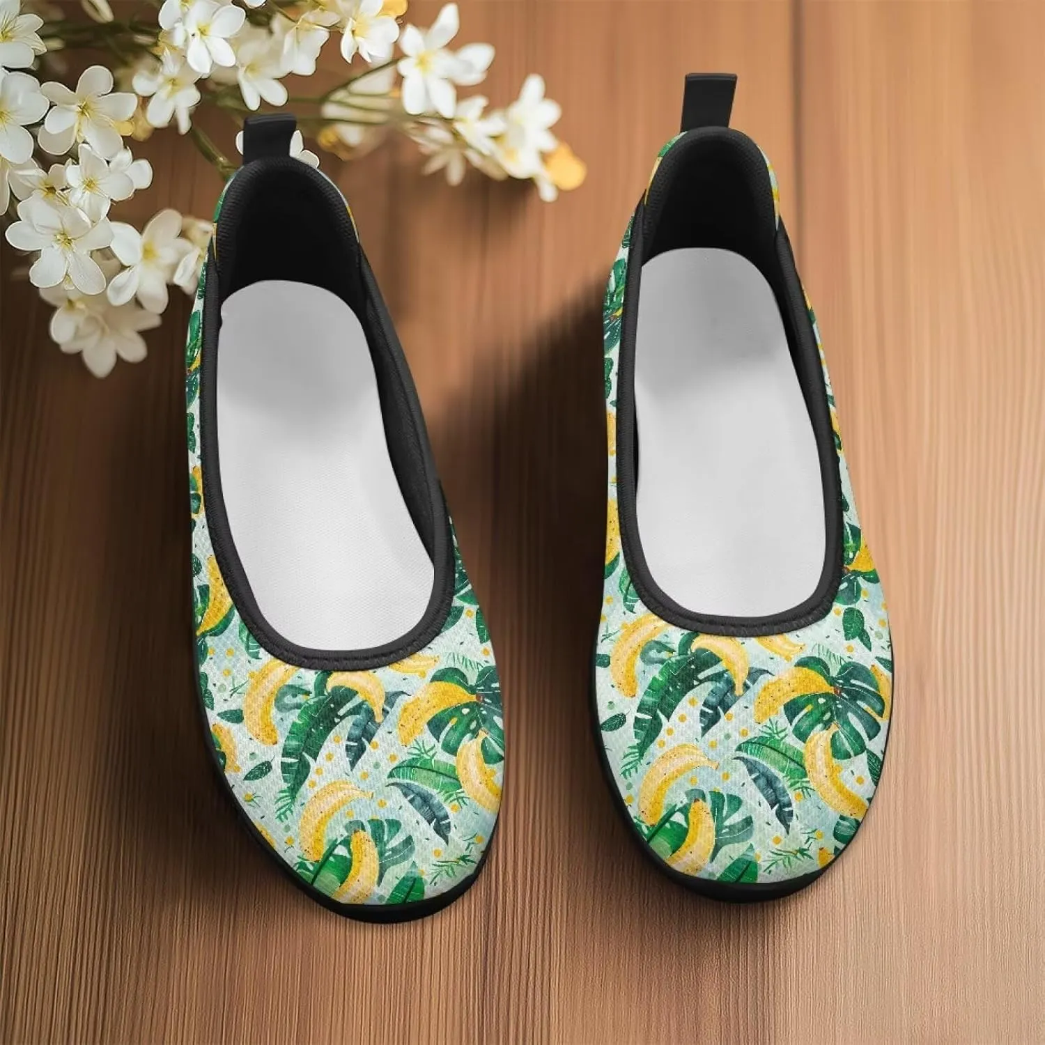 Women's Casual Slip-On Mesh Flat Lighweight Spring Work Shoes for Women with Anti-Slip Sole Size 6-10