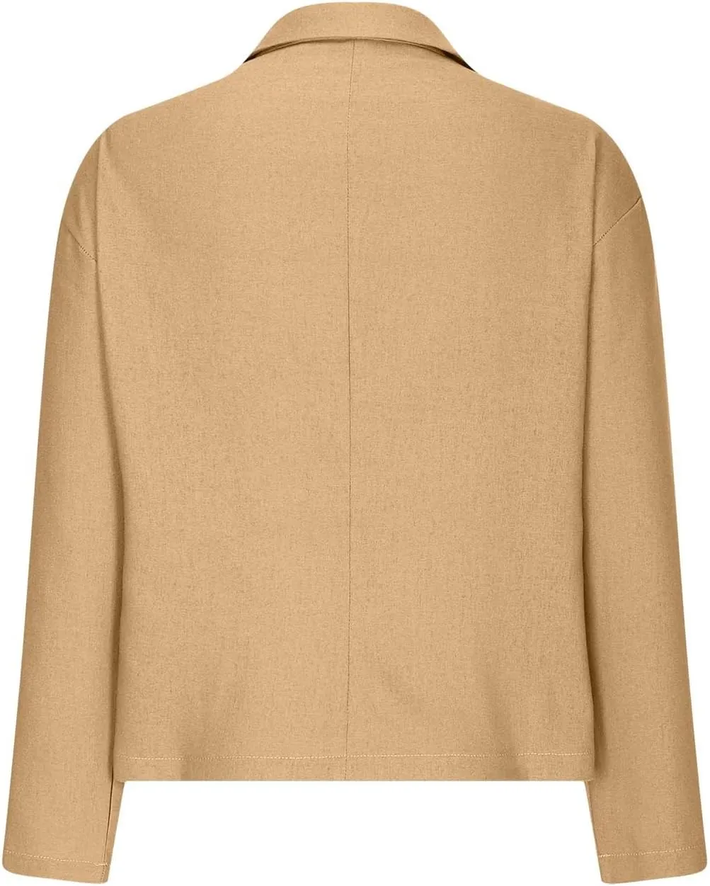 Women's Cotton Linen Blazer Long Sleeve Jacket Summer Lightweight Lapel Button Suit Ladies Business Casual Clothes