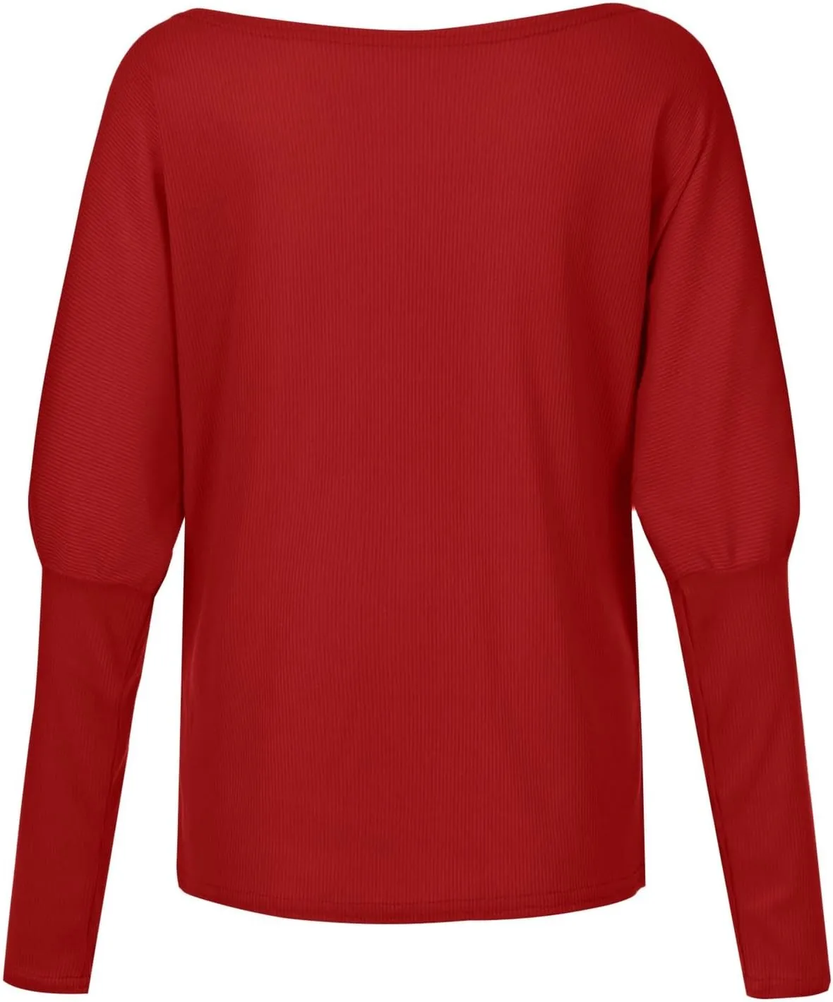 Women's Fall Sweaters 2024 Casual Long Batwing Sleeve Loose Off Shoulder Knit Pullovers Jumper Tops