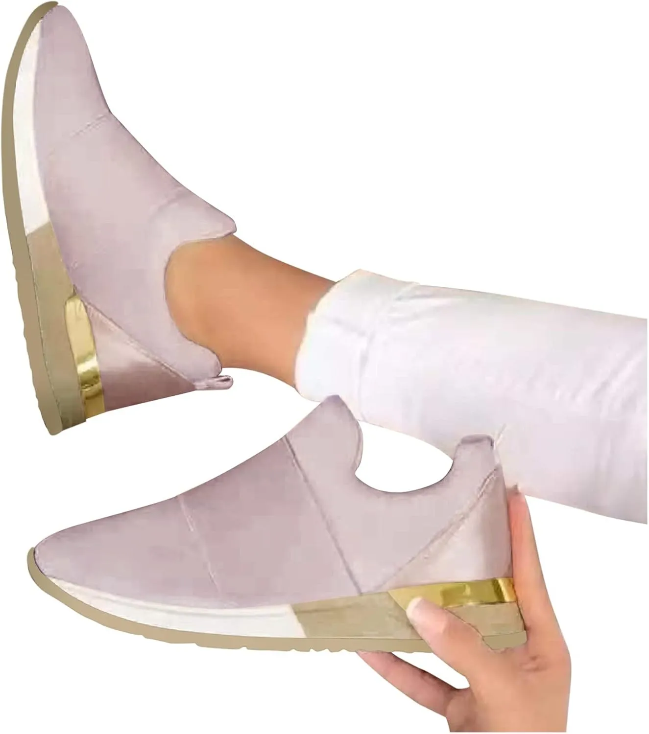 Womens Fashion Sneakers 2023 Retro Slip On Sneakers Women Arch Support Size 11 Wide Width White Nurse Shoes for Wide Women Comfortable Womens Sneakers Wide Width Women's Everyday Winter Shoes