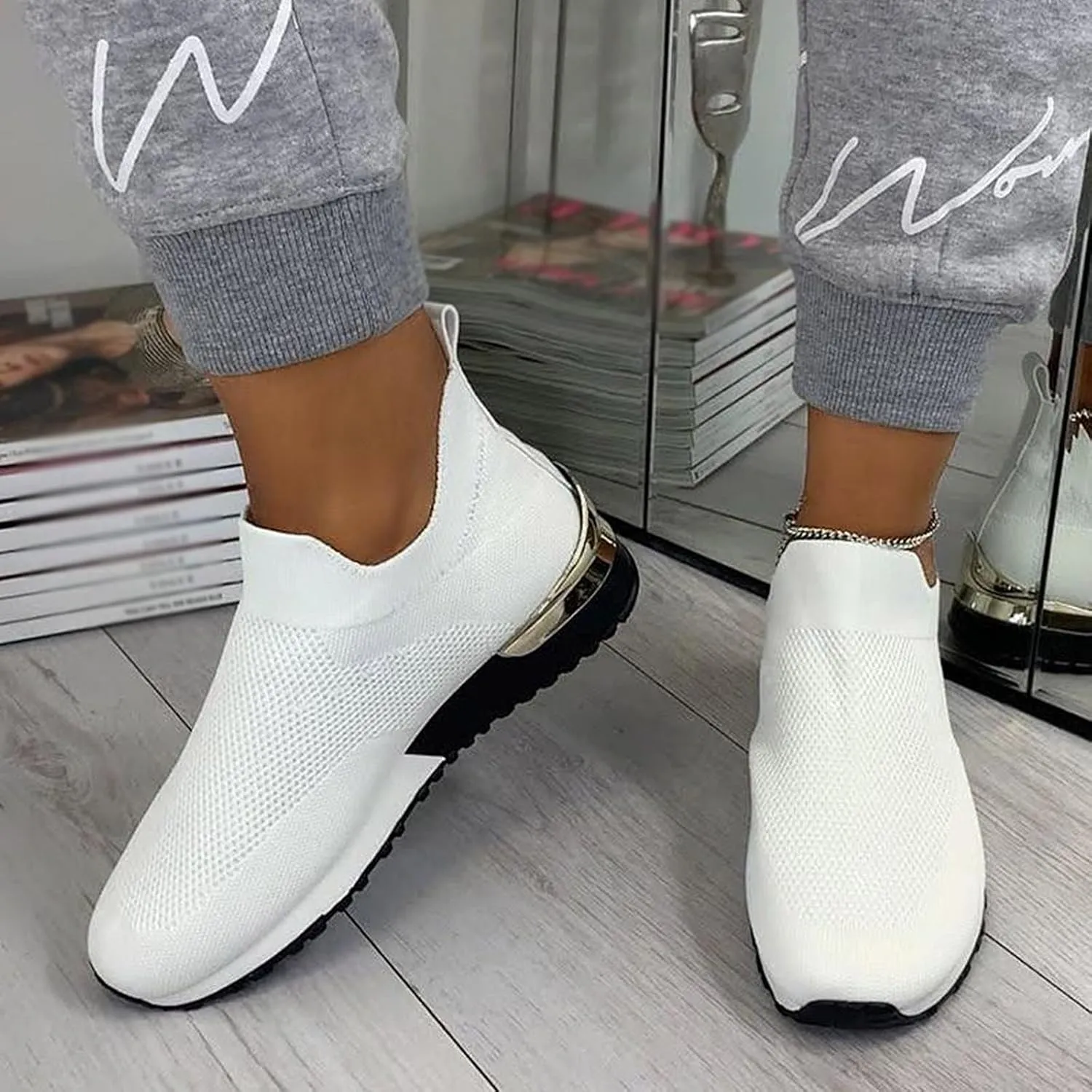 Womens High Top Side Zip Sneakers Women's Slip On Shoes Wide Toe Women Shoes Size 10 Sneakers Womens Black Size 7 Wide Sneakers Women's Black Non Slip Shoes