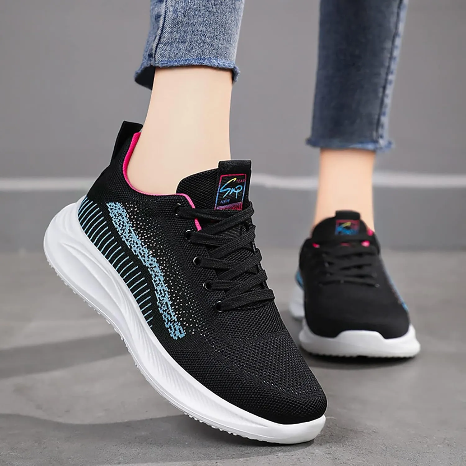Womens High Top Sneakers Fashion Walking Shoes Women Wide Width Size 9 W Black Dress Shoes for Women Low Heel Wide Width Slip On Sneakers Women Size 8 Wide Zapatos Para Mujer Comodos Y Elegantes