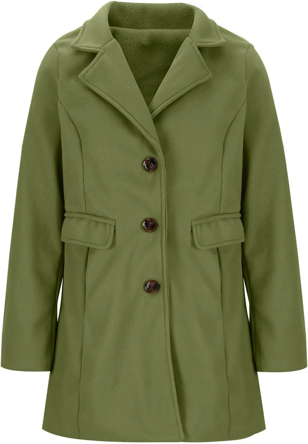 Womens Jackets Fall Turndown Collar Button Hoodless Coats Casual Long Sleeve Cardigan Tops Outerwear