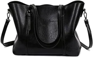 Womens Leather Purses and Handbags Top Handle Satchel Bags Tote Bags Tote Purses for Women (Brown)