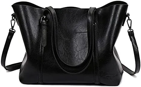 Womens Leather Purses and Handbags Top Handle Satchel Bags Tote Bags Tote Purses for Women (Brown)