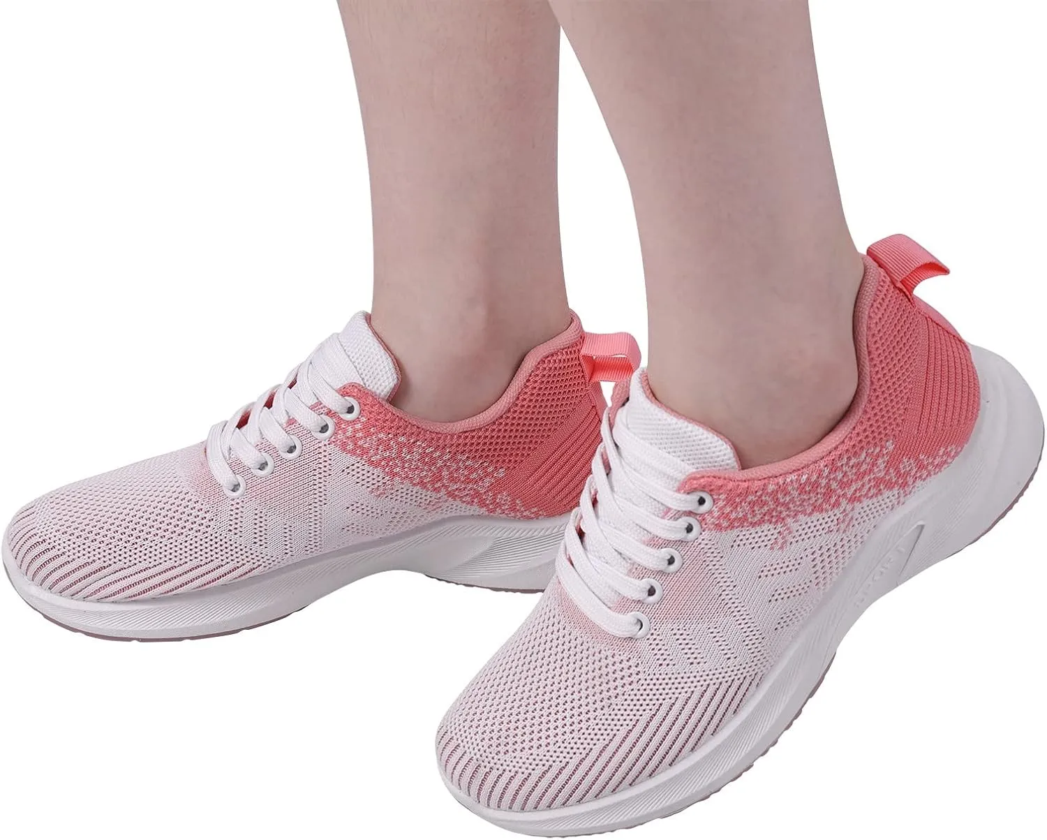 Women's Mesh Sneakers Lace Up Lightweight Casual Sneakers Comfortable Non-Slip Breathable Walking Shoes Orthopedic Shoes with Arch Support