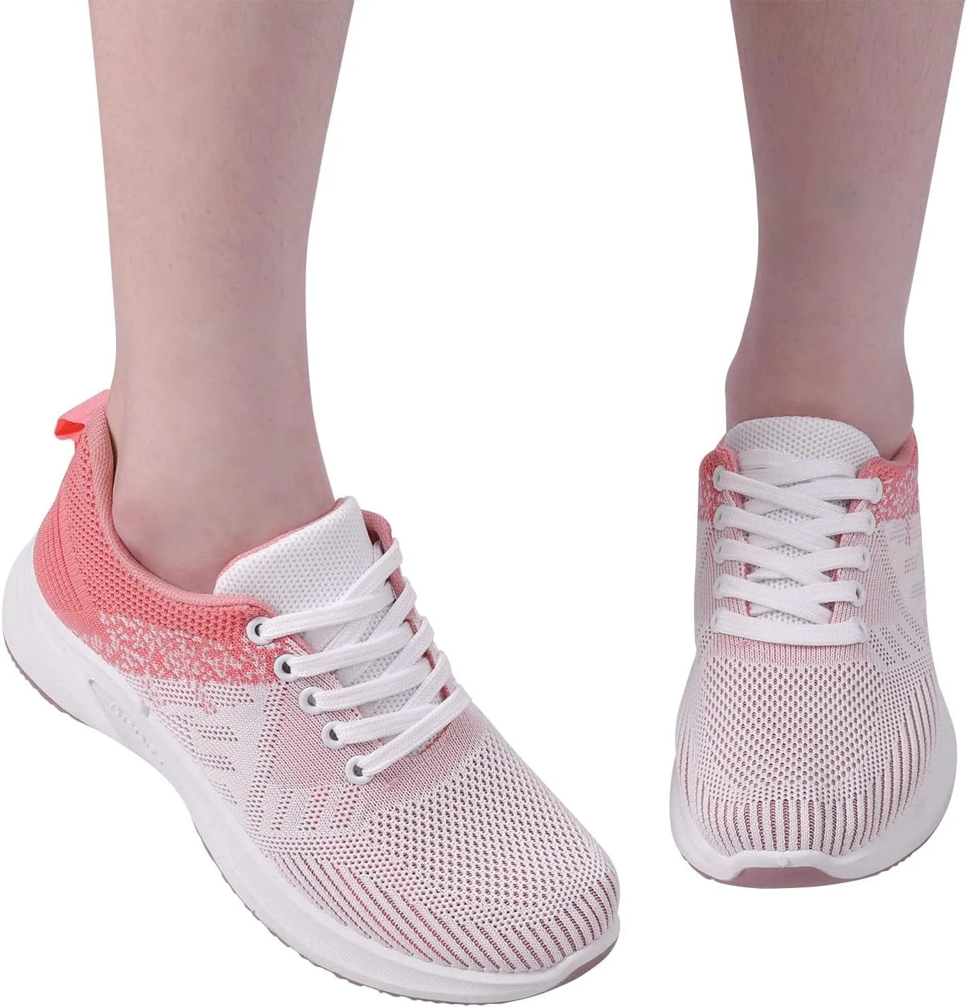 Women's Mesh Sneakers Lace Up Lightweight Casual Sneakers Comfortable Non-Slip Breathable Walking Shoes Orthopedic Shoes with Arch Support