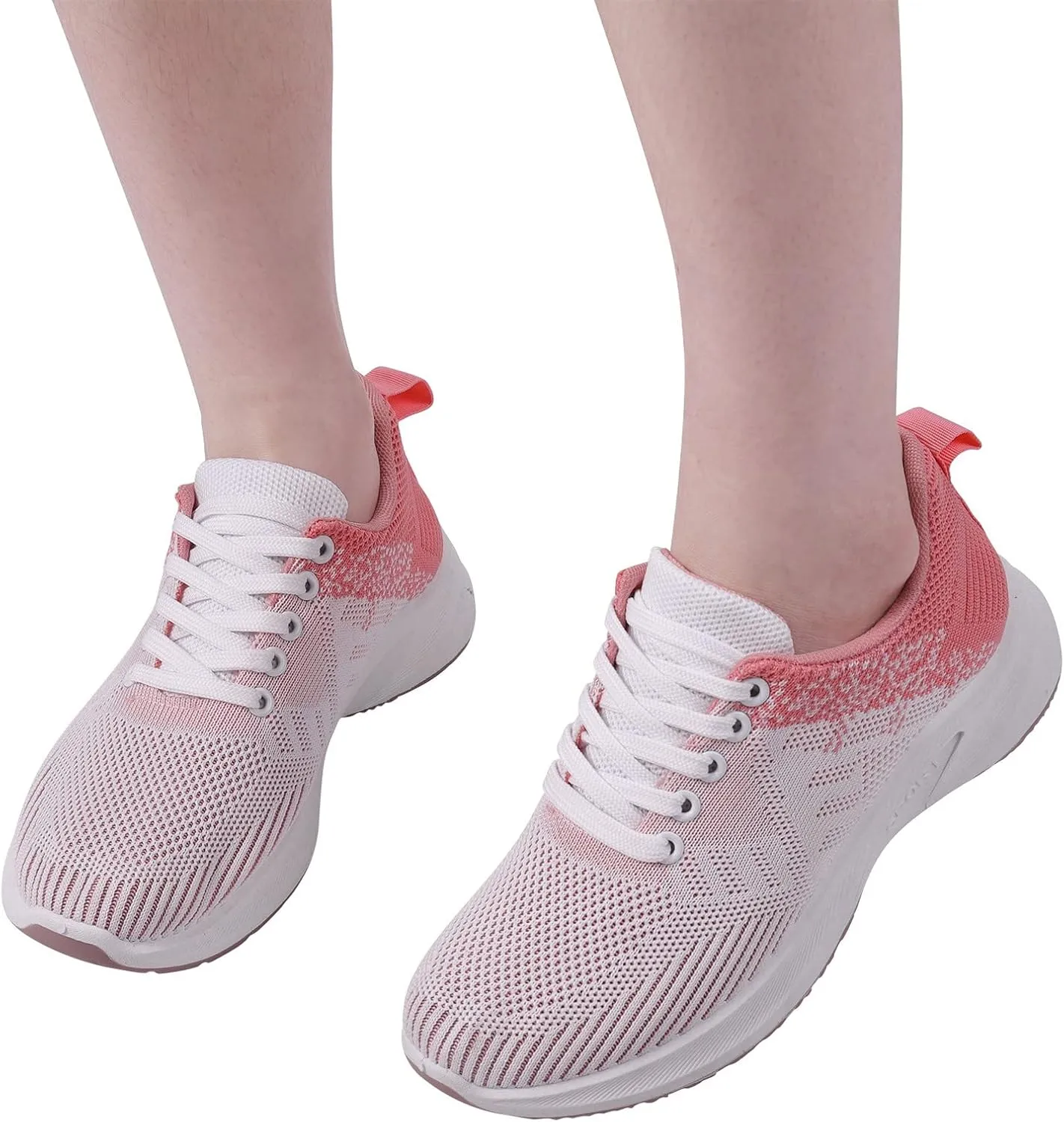 Women's Mesh Sneakers Lace Up Lightweight Casual Sneakers Comfortable Non-Slip Breathable Walking Shoes Orthopedic Shoes with Arch Support