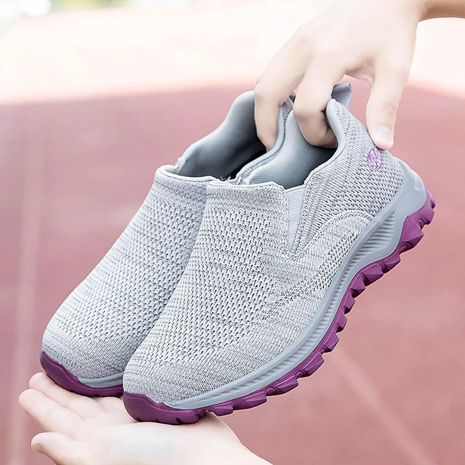 Women's Orthopedic Shoes with Adjustable Strap Slip on Orthopaedic Walking Sneakers Minimalist Zero Drop Shoe