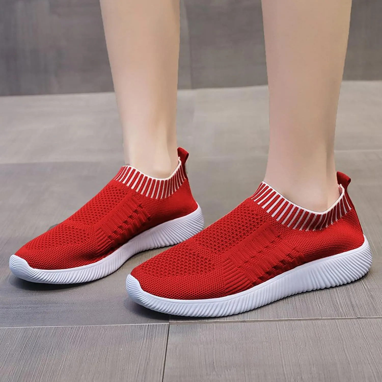 Womens Orthopedic Slip On Casual Shoes Walking Sneakers with Arch Support Comfortable Loafers Plantar Fasciitis Relief Foot Pain Diabetic Feet