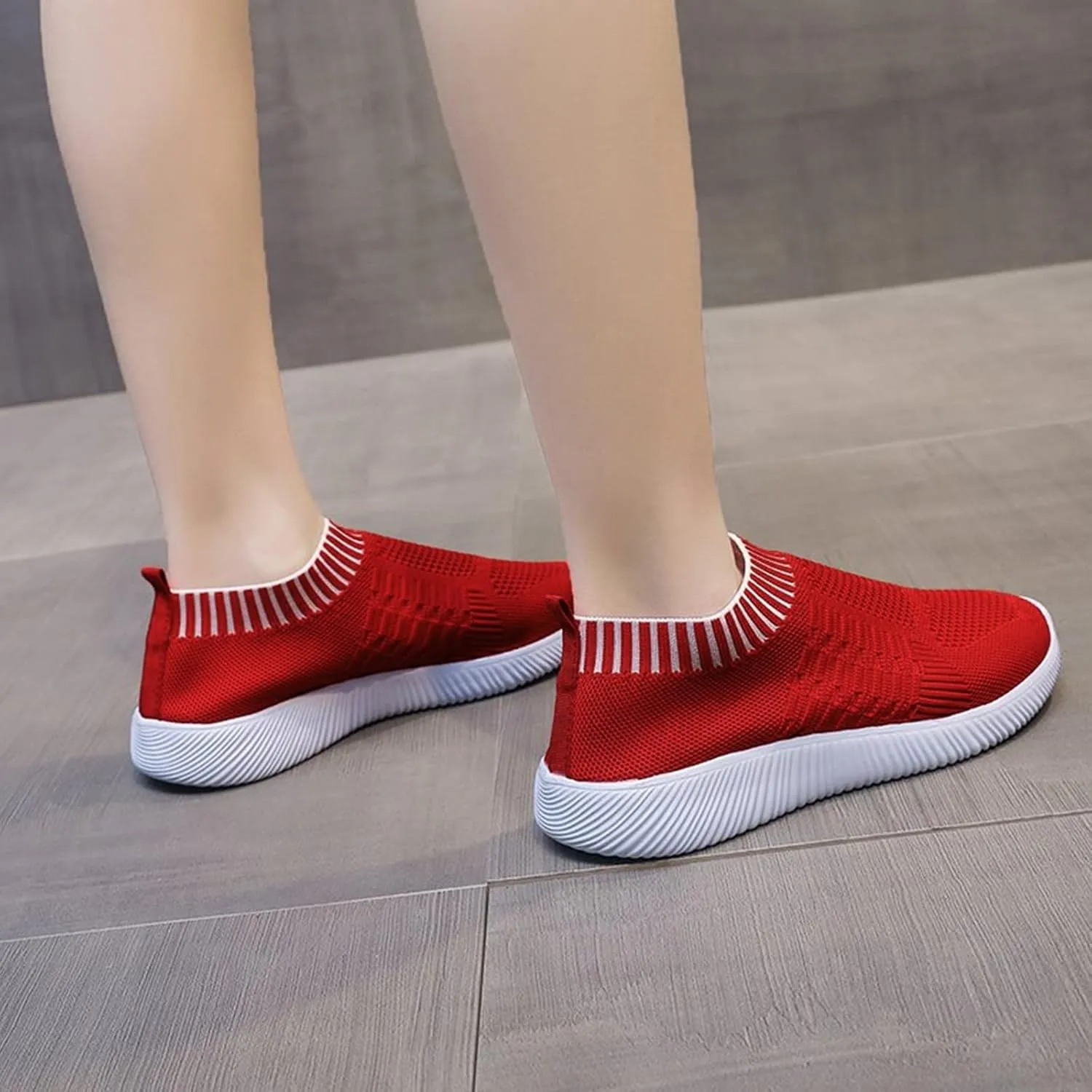 Womens Orthopedic Slip On Casual Shoes Walking Sneakers with Arch Support Comfortable Loafers Plantar Fasciitis Relief Foot Pain Diabetic Feet
