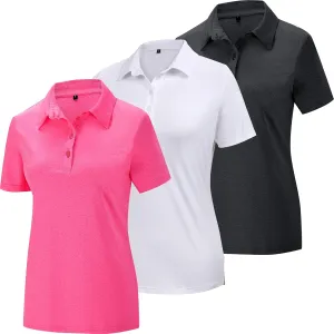 Women's Polo Shirts Athletic Golf Shirts Women Lightweight Womens Polo Shirts Short Sleeve Quick Dry Womens Shirt