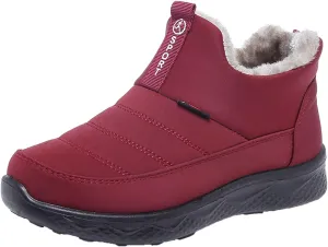 Women's Snow Boots Waterproof Lightweight Snow Boots Waterproof Women Winter Brown Fur Boots for Women Waterproof Women Work Boots Waterproof Slip Resistant Winter Boot for Women Working