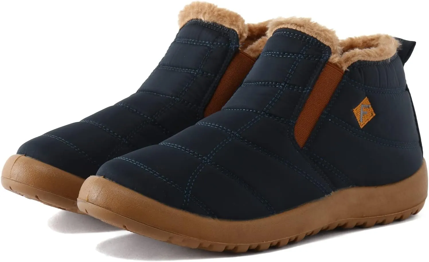 Womens Snow Boots Waterproof Wide Size 7 White Snow Boots Women Winter Brown Fur Boots for Women Waterproof Boots for Winter Waterproof Botas De Invierno Para Mujer Negras
