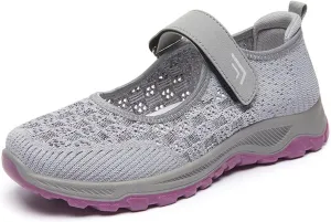 Women's Spring and Autumn Mesh Cloth Shoes for Walking Soft Sole Breathable Orthopedic Flying Shoes Men Boots Casual