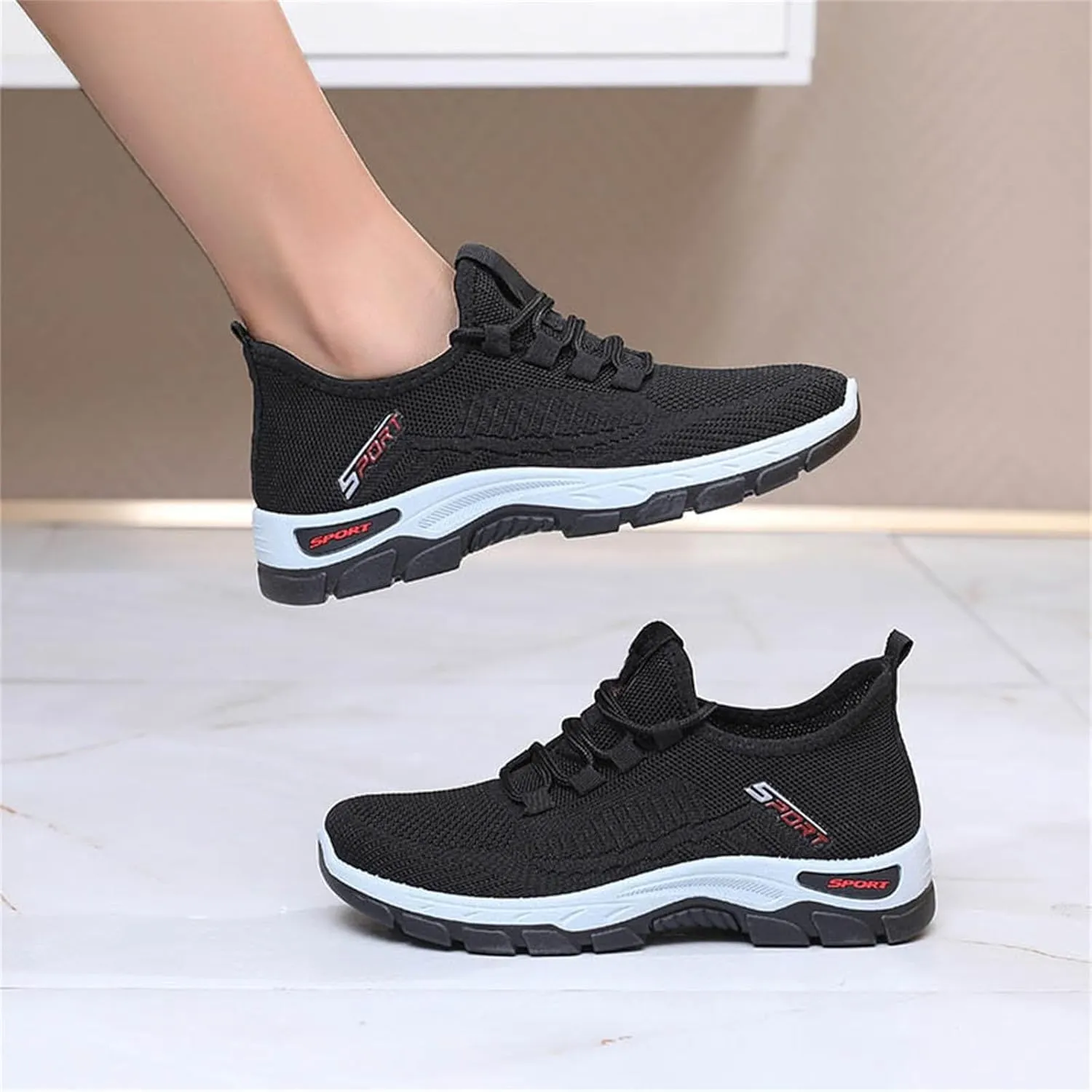 Women's Summer Breathable Walking Non Slip Sneakers Running Shoes Arch Support Walking Shoes Tennis Diabetes Breathable Gym Workouts Sneakers Lightweight Sports Fashion Casual Shoe