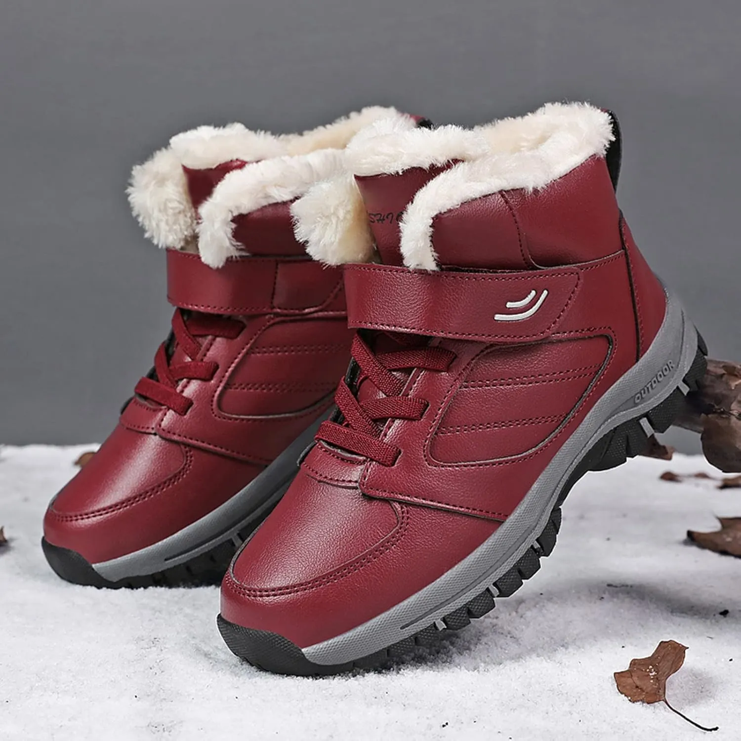 Womens Waterproof Winter Boots Wide Women Snow Boots Winter Waterproof Slip Resistant Cold Weather Shoes Women Winter Booties Womens Slip on Walking Snow Shoes Botas De Frio Para Mujer