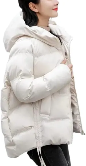 Women's Winter Hooded Jackets Thick Warm Cotton Padded Parka Female Outwear Coats