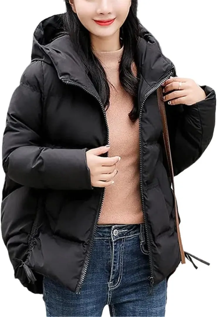 Women's Winter Hooded Jackets Thick Warm Cotton Padded Parka Female Outwear Coats