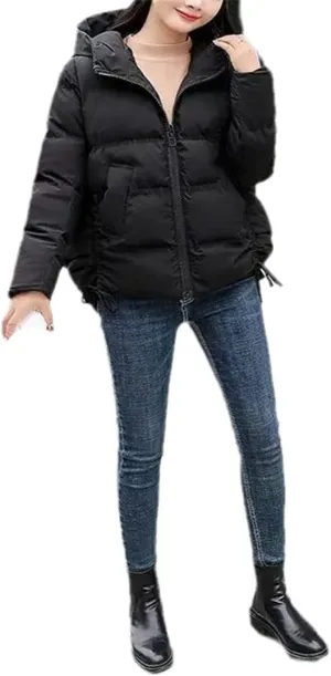Women's Winter Hooded Jackets Thick Warm Cotton Padded Parka Female Outwear Coats