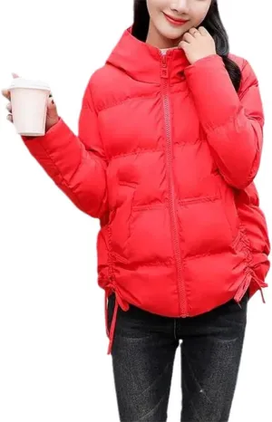 Women's Winter Hooded Jackets Thick Warm Cotton Padded Parka Female Outwear Coats