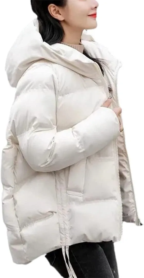 Women's Winter Hooded Jackets Thick Warm Cotton Padded Parka Female Outwear Coats