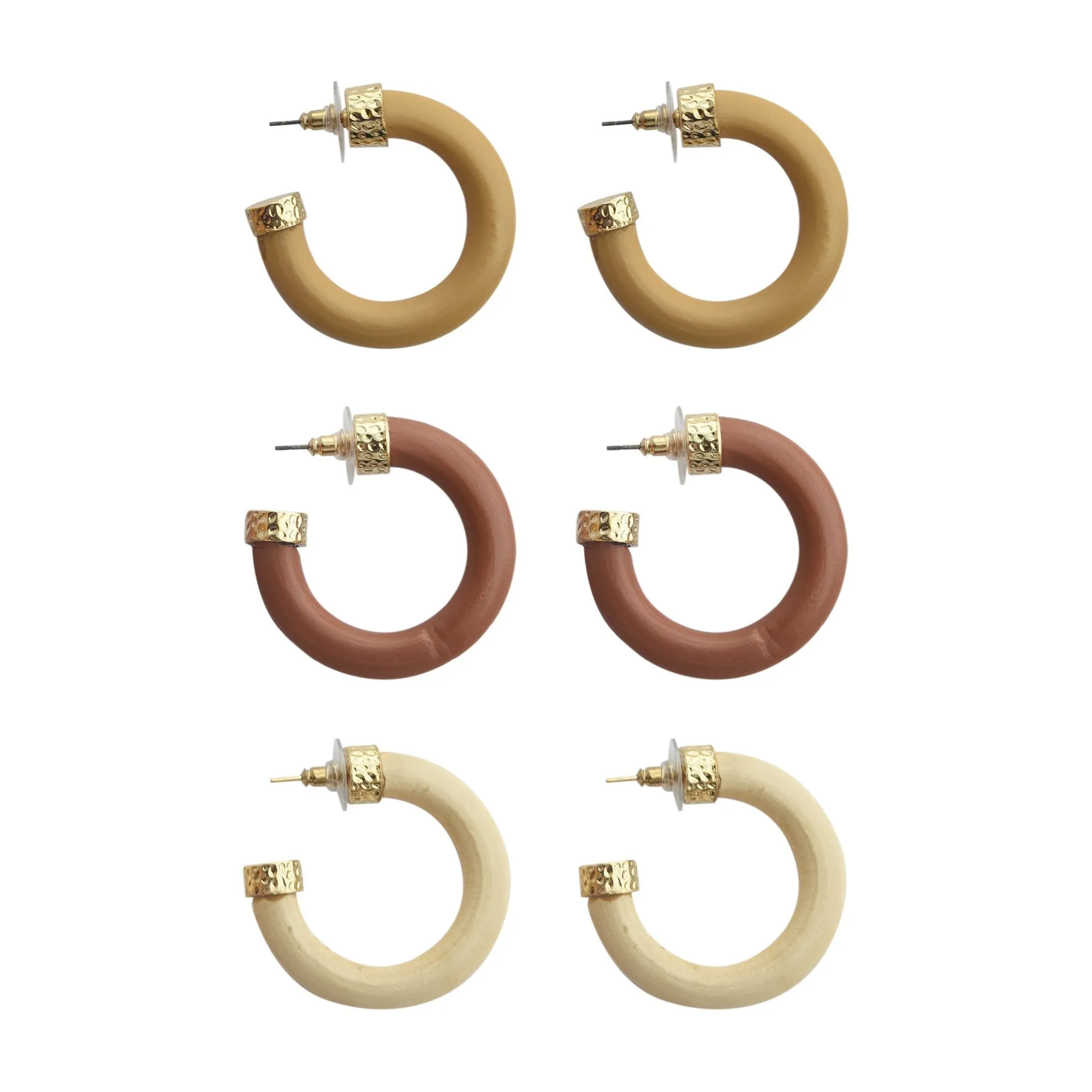 Wood Hoop Earrings