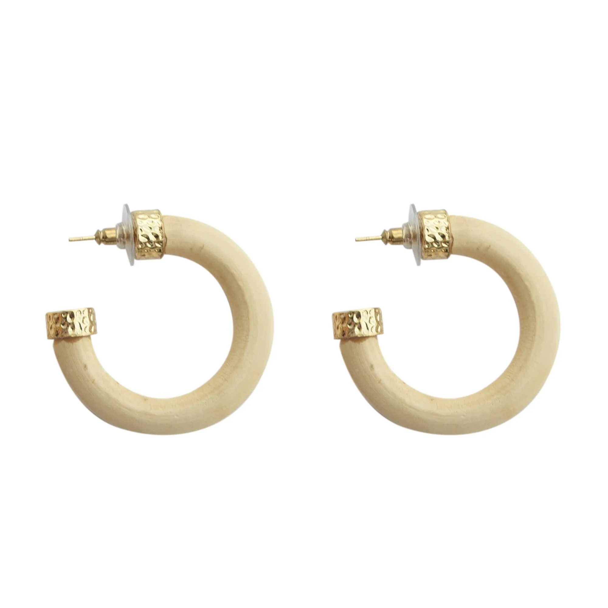 Wood Hoop Earrings